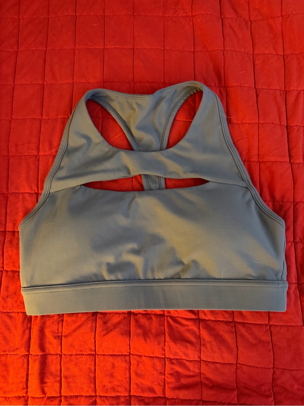 P'tula Women's Keyhole Sports Bra Grey Size Large GUC